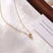 Women's Jewelry Small Sweet Love Zircon Titanium Steel Necklace Female Versatile Clavicle Chain Fashionable Simple Exquisite Peach Heart Pendant_ipsvogv.com