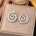 Temperament And Personality Pendant Stainless Steel Set Gold Plated Creative Snake Chain Vortex Necklace For Women_ipsvogv.com