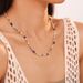 Bohemian Dopamine Natural Stone Round Handmade Colored Bead Necklace Light Luxury Temperament Neck Chain For Women_ipsvogv.com