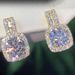 Cao Shi's new earrings Korean version simple round diamond Zircon Earrings net red ins style_ipsvogv.com