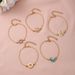 Creative New Hip-hop Style Circular Hollow Octagonal Moon Inlaid Diamond Chain Bracelet 5-piece Combination Set_ipsvogv.com