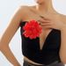 X0346 handmade fabric rose brooch, fashionable small fragrance style, creative three-dimensional flower geometric_ipsvogv.com