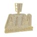Men's Hip Hop ATM Pendant Necklace With Zircon Stones - 15mm Cuban Link Chain In Gold, Rose Gold & Silver (60cm Length)_ipsvogv.com
