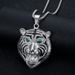 New Hot-Selling Hip-Hop Jewelry Stainless Steel Gold-Plated Full Diamond Red And Green Eye Tiger Head Pendant Necklace_ipsvogv.com