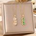 Internet Celebrity's Same Green Pea Titanium Steel Necklace For Women's Fashion, Simple And Niche Design, With A Sense_ipsvogv.com