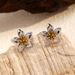 Stainless Steel Flower Ring & Earrings Set - Light Luxury Fashion Jewelry For Women_ipsvogv.com