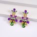 Personality fashion carnival alloy material flower shape earrings ladies vibrant party earrings_ipsvogv.com