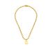 6mm Bead Necklace Simple Love Bear Women's Stainless Steel Bracelet Necklace Versatile Set_ipsvogv.com