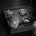 Jewelry New Bohemian Sea Star Wave Dolphin Turquoise 4-piece Ring Set_ipsvogv.com
