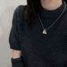 Titanium Steel Chain Micro Inlaid Zircon Bear Pendant Necklace Ins Niche Design Fashion Versatile Necklace Sweater Chain_ipsvogv.com