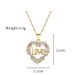 】 Love 【 LOVE Light Luxury Temperament Gorgeous Full Diamond Necklace Women's Versatile Clavicle Titanium Steel Chain 【 】_ipsvogv.com
