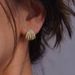 Cao Shi's High-end Ear Buckle Fashionable Lines, Multi-layered With Dense Inlay, Creative Hollow Design Earrings_ipsvogv.com