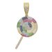 Women's Jewelry Tennis Chain Necklace With Colorful Zirconia Studded Lollipop Pendant, Adjustable Length 41-46cm, Silver & Gold Options_ipsvogv.com