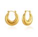 French metal style hollow crescent shaped hollow earrings, titanium steel fashionable temperament earrings, ins earrings_ipsvogv.com