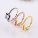 Women's Jewelry White Copper Ring Square Zircon Ring Personality Creative Ring_ipsvogv.com