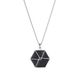 Personalized Instagram Style Black Hexagonal Geometric Pendant Necklace Ornament Hot Selling Jewelry_ipsvogv.com