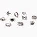 New Combination Playing Card Pattern Butterfly Number 8 Fish Snake 10 Piece Set Ring_ipsvogv.com