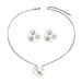 Ladies' flower earrings set with personalized inlaid pearls, niche and high-end necklace_ipsvogv.com