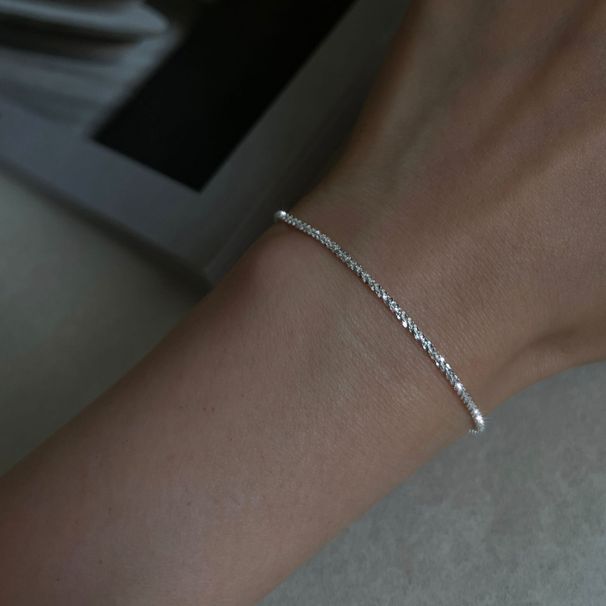 Women's Jewelry 925 Sterling Silver Plain Chain Simple No Pendant DIY Couple Versatile Clavicle Chain Light Luxury Design High End Matching Chain_ipsvogv.com