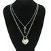 2020 Creative New Set Necklace Smooth Peach Heart Key Lock Bone Chain Decorative Pendant_ipsvogv.com