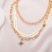 Fashionable Versatile Gold Dot Diamond Star Pendant With Adjustable And Necklace Accessories, Set Of 4 Pieces_ipsvogv.com