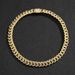 Men's hip hop trendsetter diamond box buckle Cuban chain thick 13mm dense hip hop necklace clavicle chain_ipsvogv.com