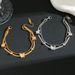 Hot Selling Titanium Steel Women's Light Luxury Personalized Double-layer Butterfly Frosted Bracelet, Snake Bone Chain,_ipsvogv.com