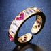 Internet celebrity live streaming Caibao opening ring for women, fashionable and popular mixed color love ring, high-end_ipsvogv.com