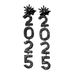 Rhinestone snowflake number 2025 women's pendant long earrings geometric tassel pendant earrings_ipsvogv.com