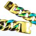 Men Woman 316L Stainless Steel Color & Rainbow 24mm Solid Heavy Bracelet Bangle_ipsvogv.com