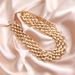 Punk Exaggerated Thick Chain Necklace, Stylish Simple Clothing Accessories Metal Bracelet Spice Girl_ipsvogv.com