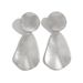 Fashionable Geometric Metal Ring Pendant With Exaggerated Irregular Water Droplet Splicing Earrings_ipsvogv.com