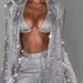 Women's Clothing 2024 new solid color sequins fashionable sexy casual shirt underwear straight pants three piece set_ipsvogv.com