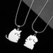 New arrival new patchwork style hug kitten puppy couple girlfriends cute cartoon men and women stainless steel necklace_ipsvogv.com