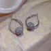 Women's Jewelry Cold Style Super Flash Zircon Metal Ball Earrings Light Luxury High End Temperament Ear Buckles Simple Niche Ear Accessories_ipsvogv.com