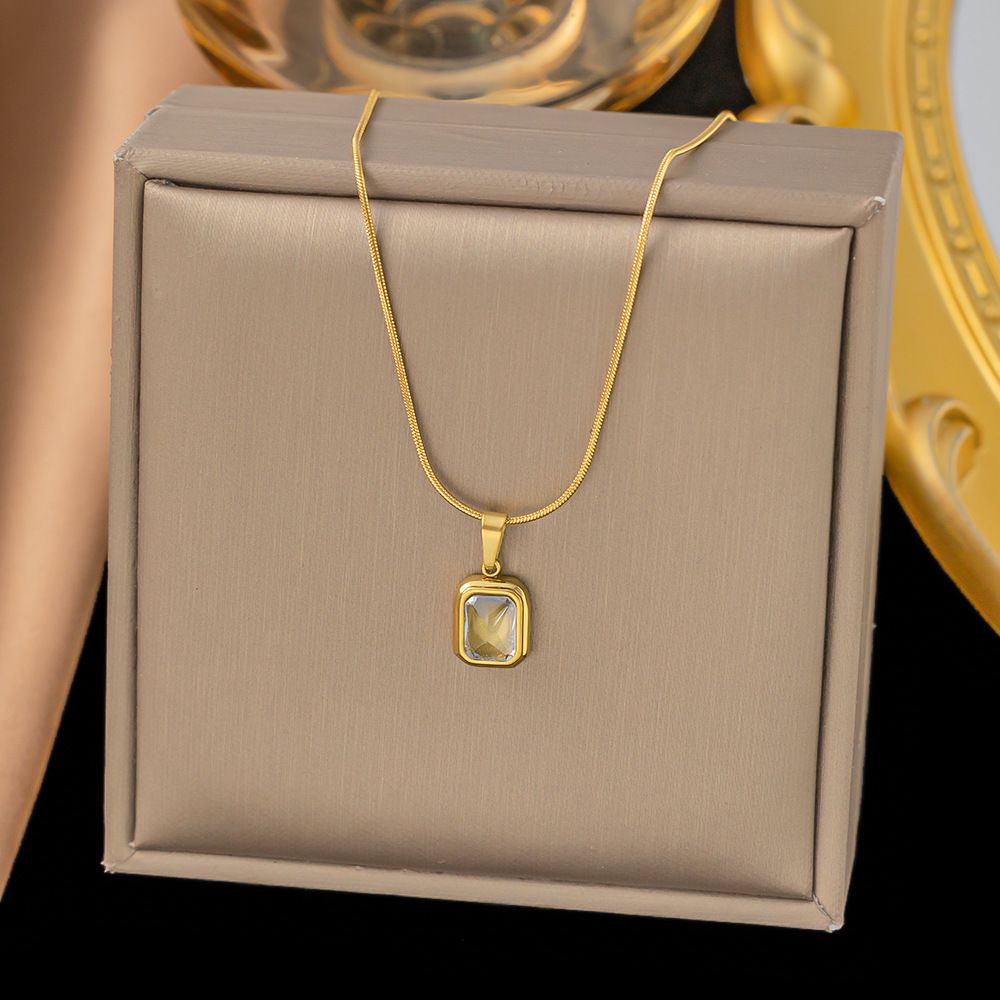 Fashion Accessory Design, Colorful Women's Trend, Gold-plated Hip-hop Necklace, Collarbone Chain_ipsvogv.com