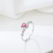 Small version of Korean style adjustable plain for women, versatile and set with zircon heart design , index finger_ipsvogv.com