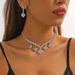 Silver Bridal Necklace Set With CZ Diamonds - Wedding Jewelry For Women (Love Design, 925 Sterling Silver, 18-inch)_ipsvogv.com
