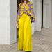 Women's New Fashion Suit Large Size Women's Lapel Shirt Printed High Waist Wide Leg Pants Two-piece Set_ipsvogv.com