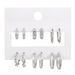 Women’s Jewelry Set Fashion Hot Selling Light Luxury Diamond Pearl Earrings For Women Simple And Versatile 6 Pairs Of Crown Earrings Combination_ipsvogv.com