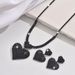 Women’s Jewelry Set Fashion Women's Diamond Heart Necklace Earrings Fashion Wedding Party Valentine's Day Gift Jewelry High End Clavicle Chain_ipsvogv.com