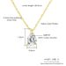 Unisex water drop pear shaped women's pendant necklace Single diamond zircon plated real gold clavicle chain_ipsvogv.com