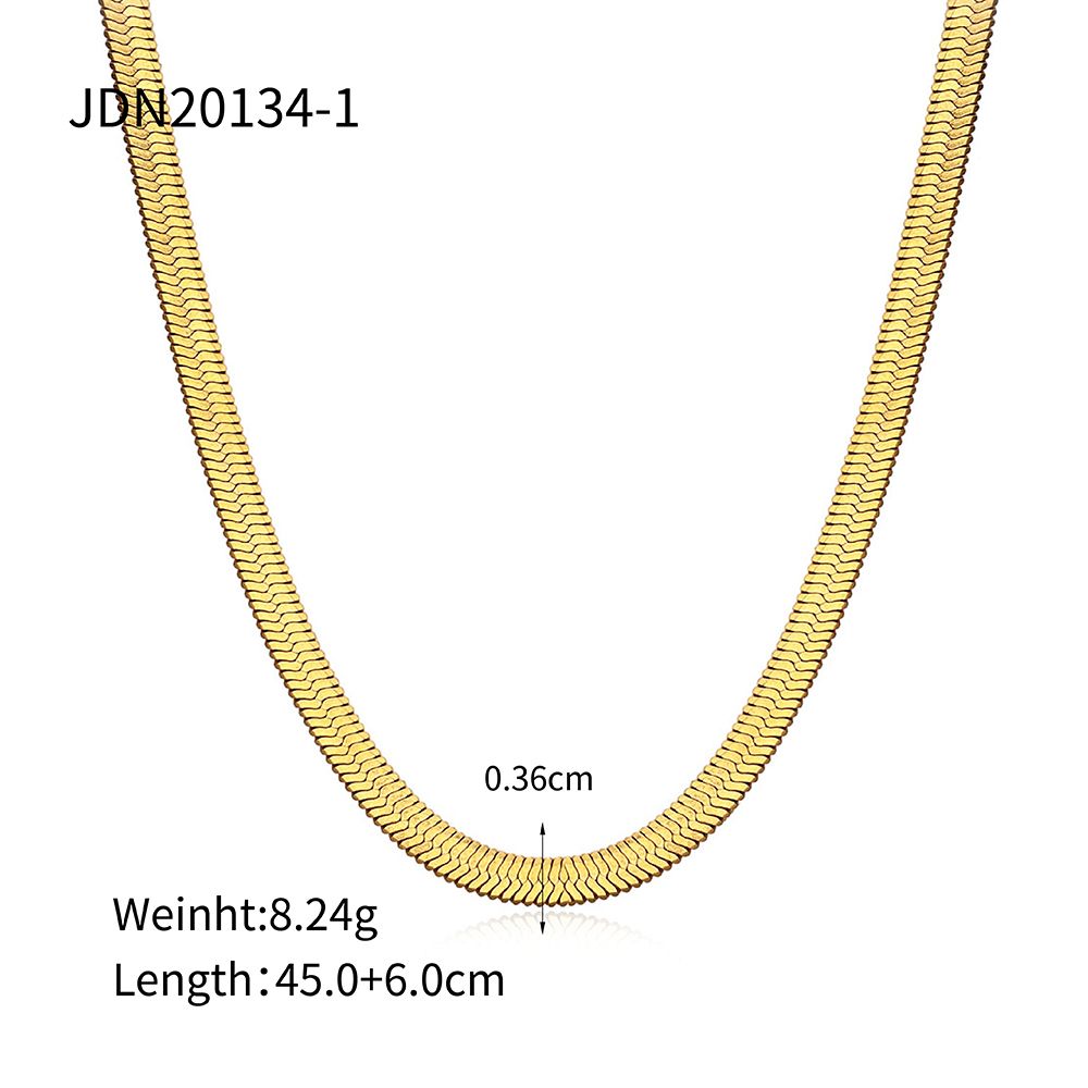 Simple Style Stainless Steel Titanium Steel Plating Gold Plated Necklace_ipsvogv.com