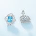 Atmospheric Ice Flower Cut High Carbon Diamond Earrings S925 Silver Inlaid Aquamarine Colored Gemstone Earrings Versatile_ipsvogv.com