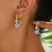 Geometric fashion commuting style women's earrings, niche circular pendant with zircon inlay design, ear buckle,_ipsvogv.com