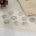 New Chain Metal Element Diamond Moon Butterfly Heart Snake Ring Set Of 10_ipsvogv.com