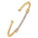 Open Bangle Fashionable And Versatile Trendy Ladies Inlaid Diamond Titanium Steel Wire Rope Bracelet_ipsvogv.com