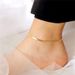 Women’s Jewelry Set FashionSimple And Versatile Stainless Steel Anklet For Women 3/4/5MM Vacuum Gold Plated Flat Snake Chain Hot Selling Jewelry_ipsvogv.com