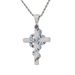 Ins necklace men's retro green cross snake pendant personality creative copper micro inlaid zircon hip hop jewelry_ipsvogv.com
