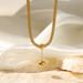14K Gold Plated Stainless Steel Necklace - Round Ball Pendant Clavicle Chain For Women_ipsvogv.com